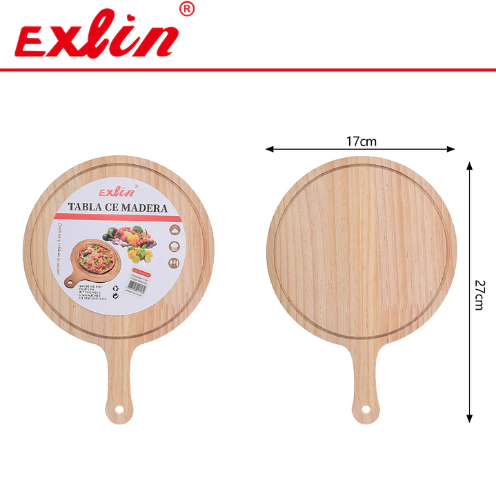Tabla para Pizza Individual de Madera 27cm  1