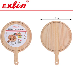 Tabla para Pizza de Madera Mediana - 20cm