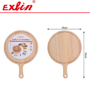 Tabla para Pizza de Madera Grande - 25cm