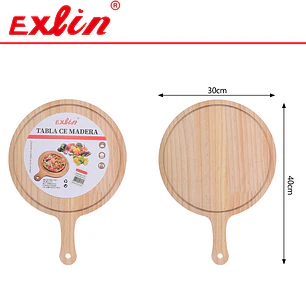 Tabla para Pizza de Madera Familiar - 30cm 