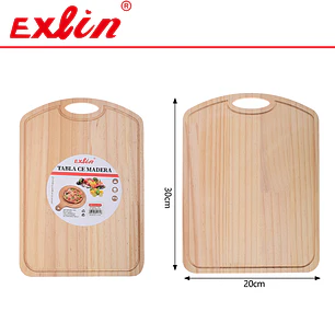 Tabla de Picar de Madera Rectangular - 30x20cm