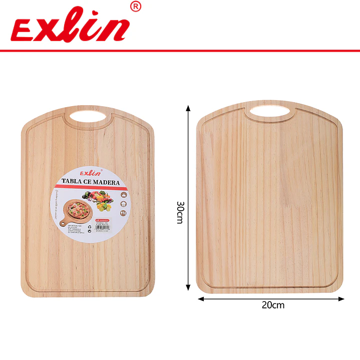 Tabla de Picar de Madera Rectangular - 30x20cm 1