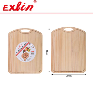 Tabla de Picar de Madera Rectangular - 34x24cm