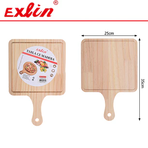 Tabla de Madera Cuadrada Extra Grande con Mango – 25x35cm