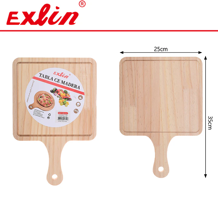 Tabla de Madera Cuadrada Extra Grande con Mango – 25x35cm 1