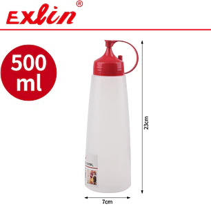 Botella Salsera de Plástico Flexible - 500ml