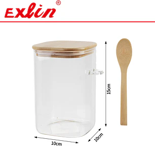 Frasco de Vidrio con Tapa - 500ml