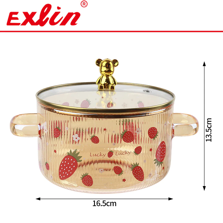 Olla de Vidrio Transparente 2.3L 1