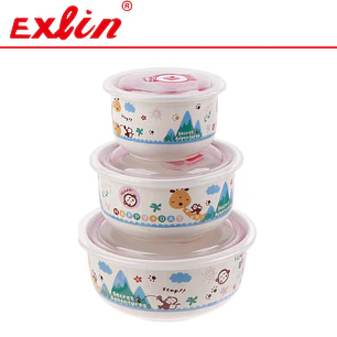 Set de Bowls de Plastisco Herméticos x3 con Tapas Plásticas 
