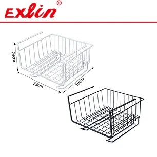 Estante Organizador Colgante para Baño 2 Niveles Metal Negro