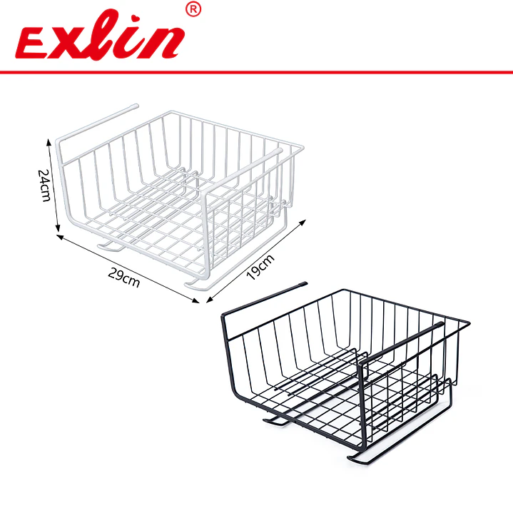 Estante Organizador Colgante para Baño 2 Niveles Metal Negro 1