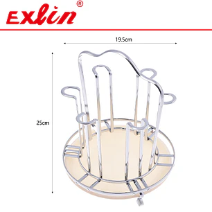 Organizador Secador de Vasos y Tazas Cromado 25cm