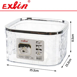 Caja Rectangular Multiuso para Cajones y Maquillaje de Acrílico Transparente