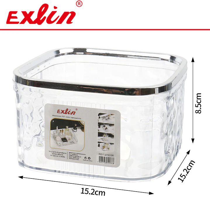 Caja Rectangular Multiuso para Cajones y Maquillaje de Acrílico Transparente 1