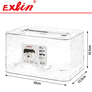 Caja Organizadora de Confort y Pañuelos Acrílico 19cm