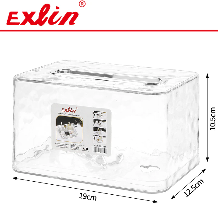 Caja Organizadora de Confort y Pañuelos Acrílico 19cm 1