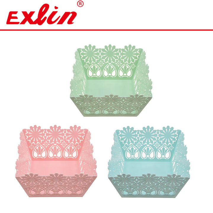 Cesta Organizadora Plástica para Maquillaje y Baño - Exlin 1