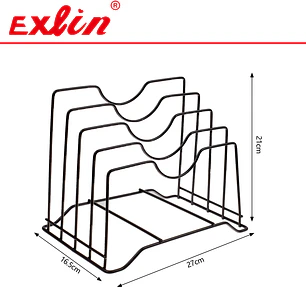 Estante Organizador de Tapas de Ollas y Sartenes 27cm - Exlin