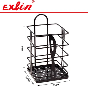 Porta Utensilios y Escurridor de Cubiertos Metálico 14cm - Exlin