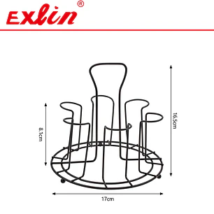 Porta Vasos y Escurridor de Tazas Metálico Redondo – Exlin