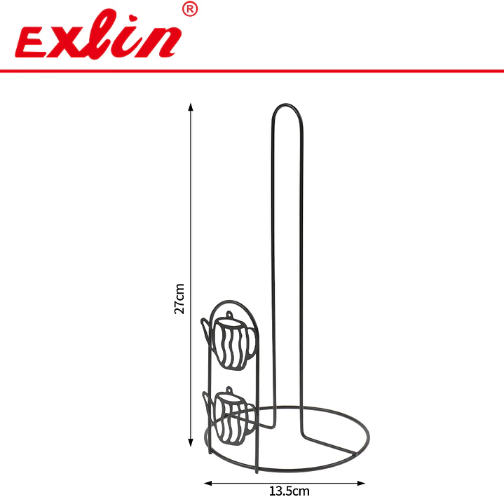 Porta Nova de Cocina Metálico Negro 27cm - Exlin 1