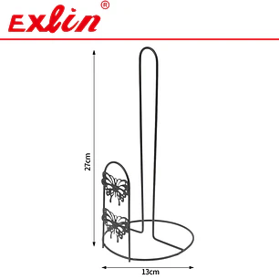 Porta Nova de Cocina Metálico Negro Mariposa 27cm - Exlin