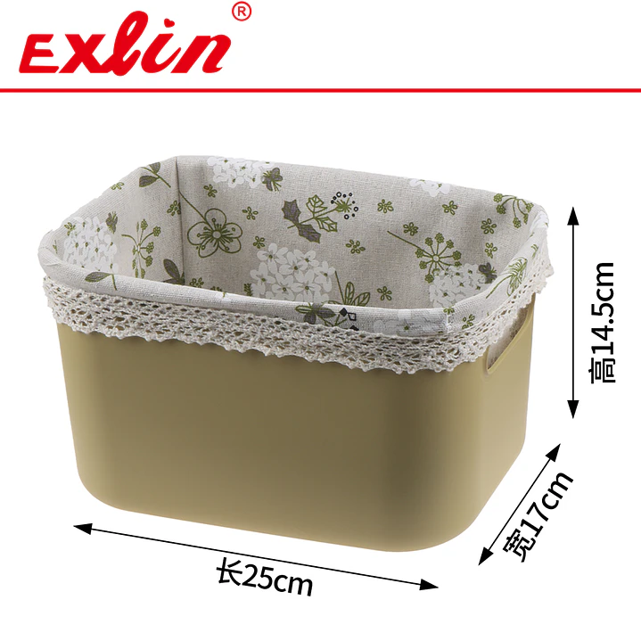 Set de 3 Cestas Multiuso Hogar Exlin 25x17cm 2