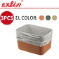 Set de 3 Cestas Multiuso Hogar Exlin - 25x17cm - Miniatura 1