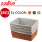 Set de 3 Cestas Multiuso Hogar Exlin - 37x26cm - Miniatura 1