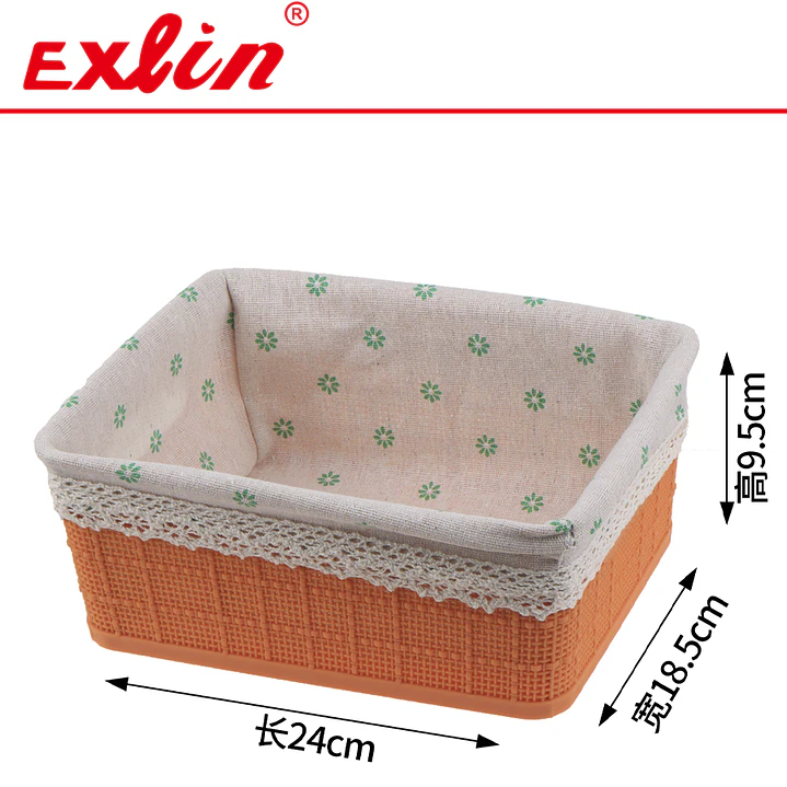 Set de 3 Cestas Multiuso Hogar Exlin -24x18.5cm 2