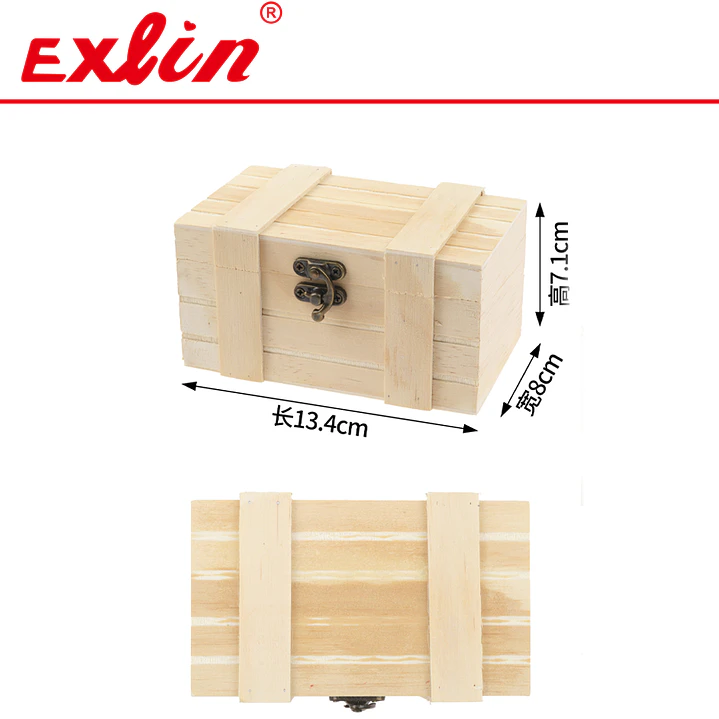 Cajita de Madera Tipo Cofre 13.4x8cm 2