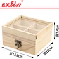 Caja de Madera Organizadora con Tapa de Vidrio - 13x12cm - Miniatura 2