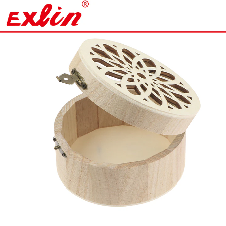 Cajita de Madera Calada Redonda 1