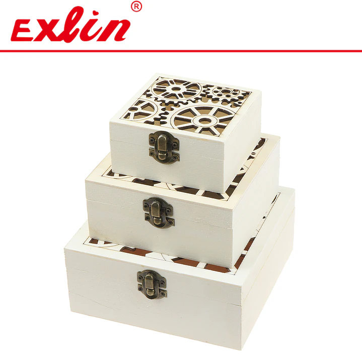 Caja de Madera Cuadrada 16x16cm – Exlin 1