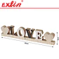 Adorno de Madera LOVE con Corazones - Miniatura 1