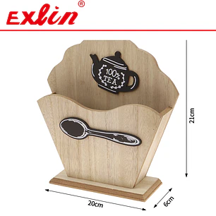Porta Cubiertos de Madera Vertical - Exlin