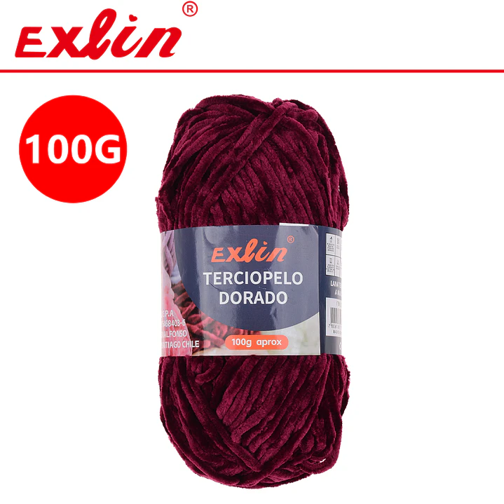 Lana Terciopelo Exlin Morado – Set de 10 ovillos de 100g 1