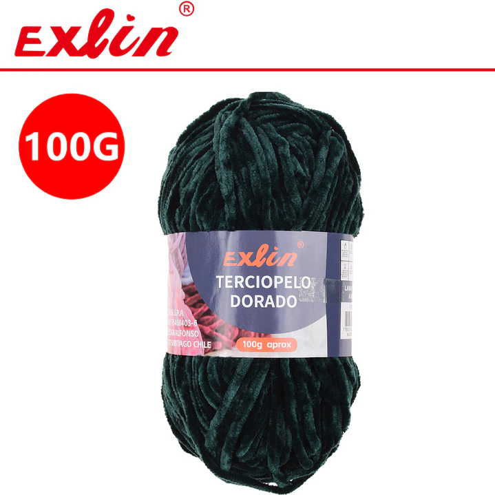 Lana Coral Exlin Verde Oscuro – Set de 10 ovillos de 100g 1