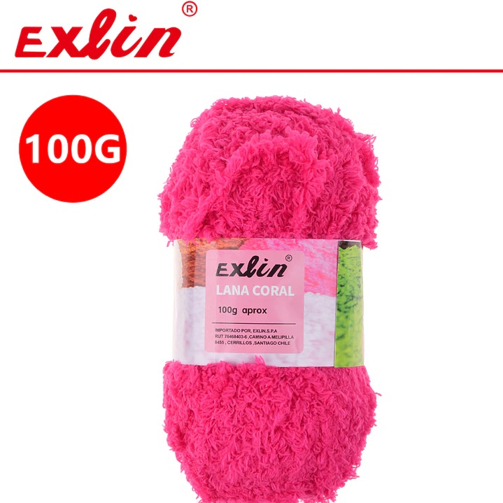 Lana Coral Exlin Rojo Rosa – Set de 10 ovillos de 100g 1