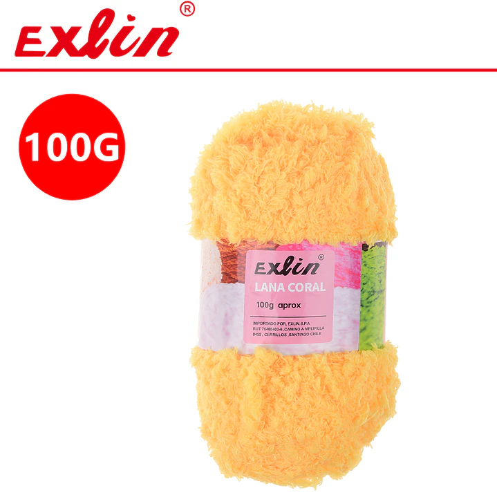 Lana Coral Exlin Amarillo Dorado – Set de 10 ovillos de 100g 1
