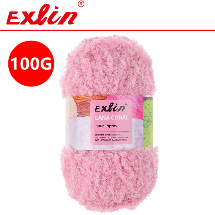 Lana Coral Exlin Rosa Piel – Set de 10 ovillos de 100g 1