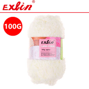 Lana Coral Exlin Crema – Set de 10 ovillos de 100g