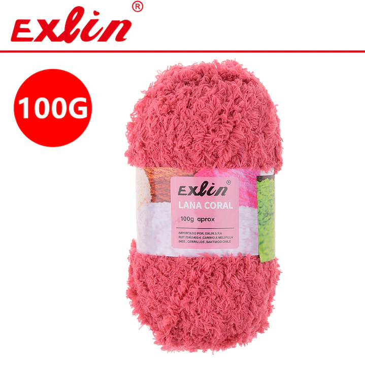 Lana Coral Exlin Fucsia – Set de 10 ovillos de 100g 1