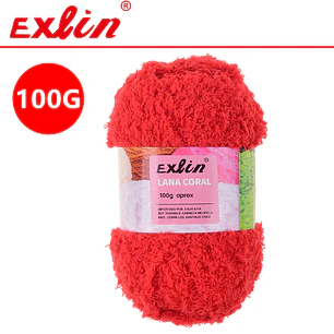 Lana Coral Exlin Rojo – Set de 10 ovillos de 100g