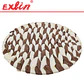 Posaplatos Redondo de Papel Trenzado – Individual de Mesa Bicolor Exlin - Miniatura 1