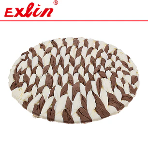 Posaplatos Redondo de Papel Trenzado – Individual de Mesa Bicolor Exlin
