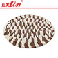 Posaplatos Redondo de Papel Trenzado – Individual de Mesa Bicolor Exlin - Miniatura 1