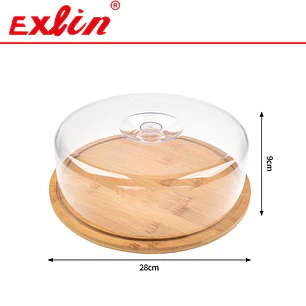 Quesera y Portapasteles 28cm Exlin