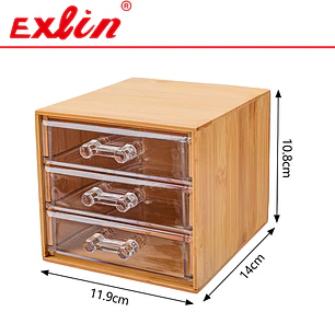 Organizador de Escritorio de Bambú – Exlin