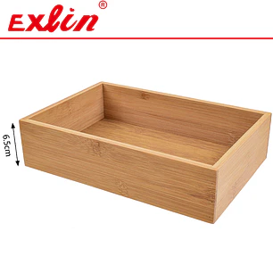 Caja Organizadora de Bambú Rectangular – Exlin